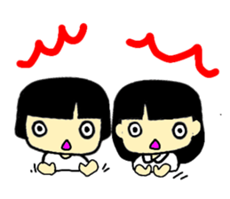 Pretty three kids. sticker #11357011