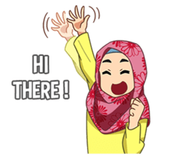 happy hijab [Eng] sticker #11359016