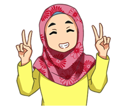 happy hijab [Eng] sticker #11359024