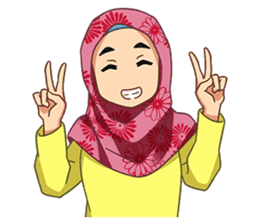 happy hijab [Eng] sticker #11359024