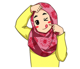 happy hijab [Eng] sticker #11359026