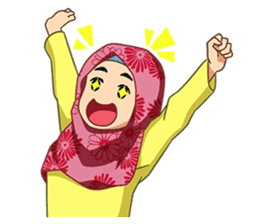 happy hijab [Eng] sticker #11359028