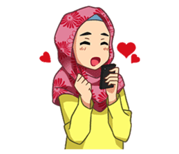 happy hijab [Eng] sticker #11359029