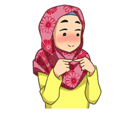 happy hijab [Eng] sticker #11359032