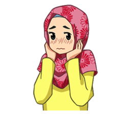 happy hijab [Eng] sticker #11359033