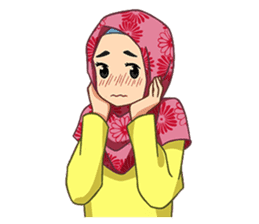 happy hijab [Eng] sticker #11359033