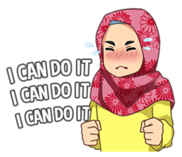 happy hijab [Eng] sticker #11359034