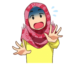 happy hijab [Eng] sticker #11359035