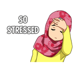 happy hijab [Eng] sticker #11359036