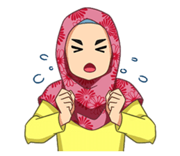 happy hijab [Eng] sticker #11359040