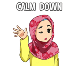 happy hijab [Eng] sticker #11359045