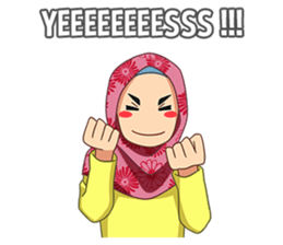 happy hijab [Eng] sticker #11359046