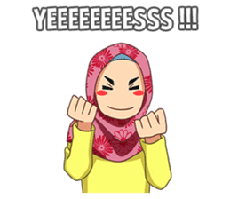 happy hijab [Eng] sticker #11359046