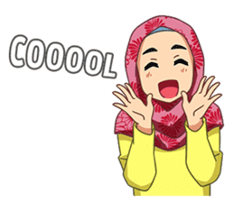 happy hijab [Eng] sticker #11359047