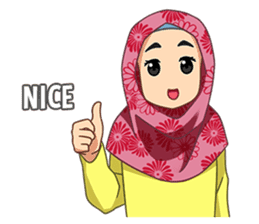 happy hijab [Eng] sticker #11359051
