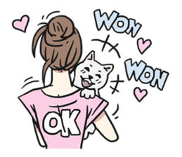 AsB - 118 Nyan Nyan & Won Won sticker #11359217