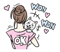 AsB - 118 Nyan Nyan & Won Won sticker #11359217