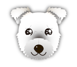 Sticker dog white and black sticker #11359617