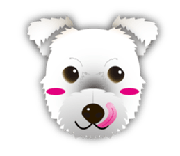 Sticker dog white and black sticker #11359618