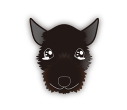 Sticker dog white and black sticker #11359621