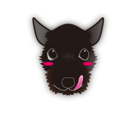 Sticker dog white and black sticker #11359622