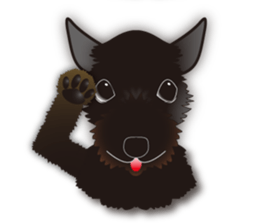 Sticker dog white and black sticker #11359623