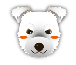 Sticker dog white and black sticker #11359625