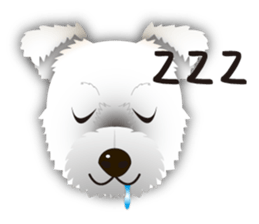 Sticker dog white and black sticker #11359626