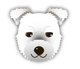 Sticker dog white and black sticker #11359627