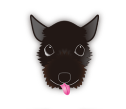 Sticker dog white and black sticker #11359628