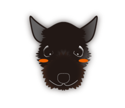 Sticker dog white and black sticker #11359629