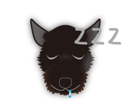 Sticker dog white and black sticker #11359630