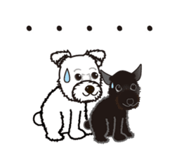 Sticker dog white and black sticker #11359642