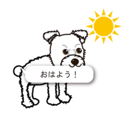 Sticker dog white and black sticker #11359643