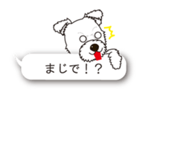 Sticker dog white and black sticker #11359653