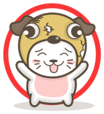 Pug-head Kitty sticker #11359737
