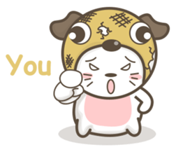 Pug-head Kitty sticker #11359752