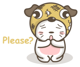 Pug-head Kitty sticker #11359754