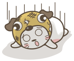 Pug-head Kitty sticker #11359756