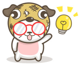 Pug-head Kitty sticker #11359759