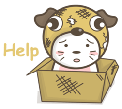 Pug-head Kitty sticker #11359762