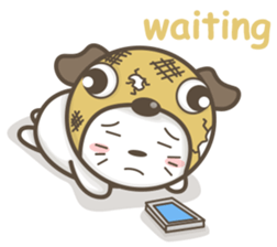 Pug-head Kitty sticker #11359765