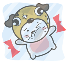 Pug-head Kitty sticker #11359773