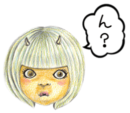 kawaii koakuma sticker #11360740