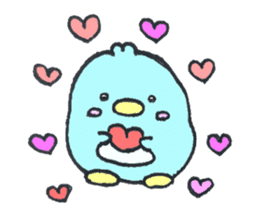 baby penguin love sticker #11362350