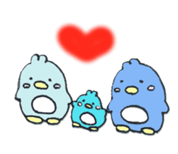 baby penguin love sticker #11362356