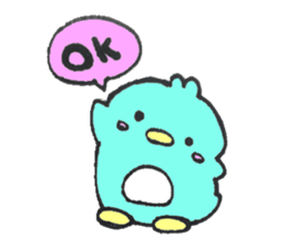 baby penguin love sticker #11362363