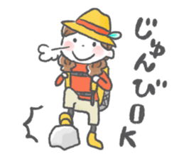 Mountain and girls sticker #11363940