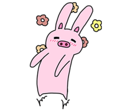 Pig Rabbit and her friends sticker #11365423