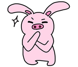 Pig Rabbit and her friends sticker #11365429